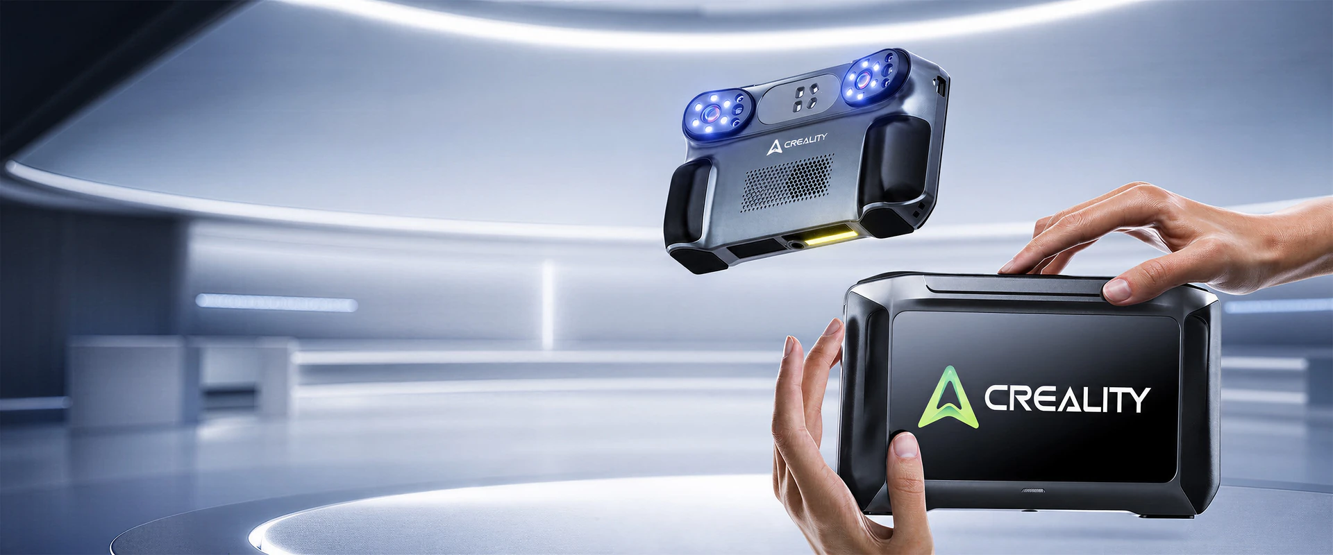 Sermoon P1 handheld 3D scanner and its integrated display unit