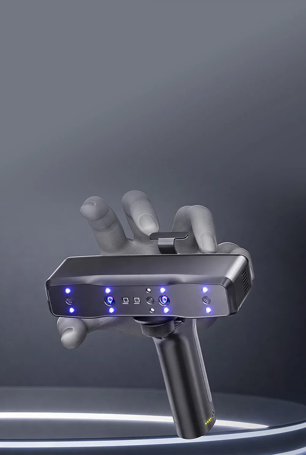 Otter Lite handheld 3D scanner with illuminated sensors