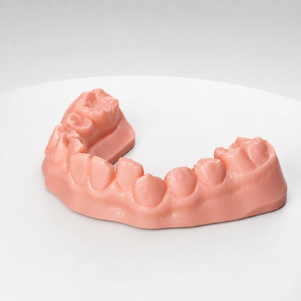 Dental arch model printed with water-washable dental resin