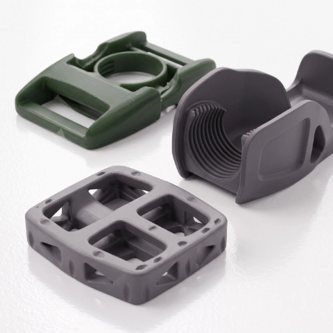 Close-up of functional prototype parts printed with ABS-Like Resin