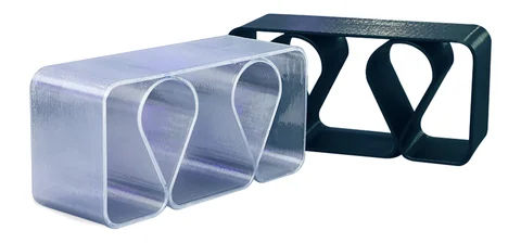 Large hollow geometric parts produced with pellet 3D printing