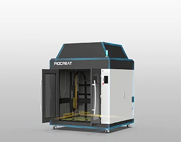 PioCreat G12 with open doors showing its large build chamber