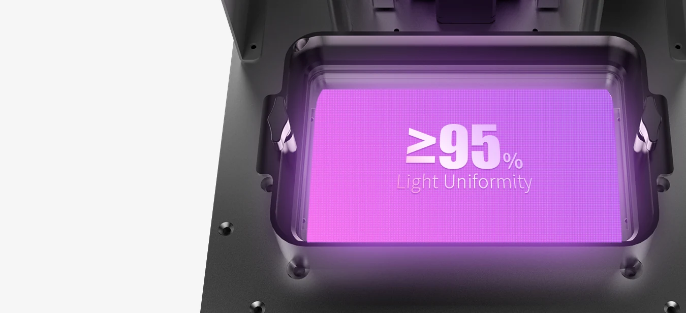 D160 illumination graphic stating at least 95 percent light uniformity
