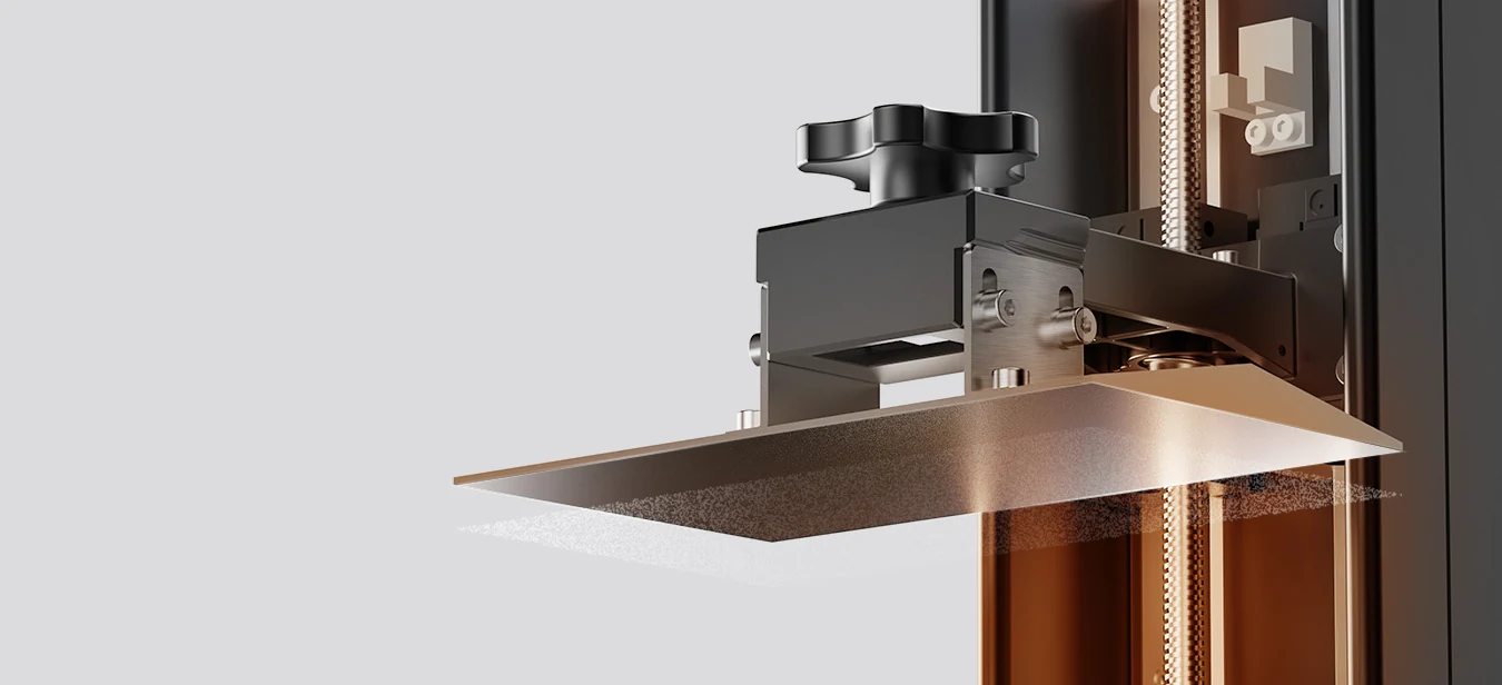 DJ68 build platform attached to the vertical rail assembly