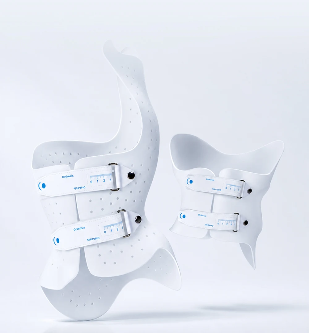 Scoliosis braces illustrating the MS01 large-format printing application