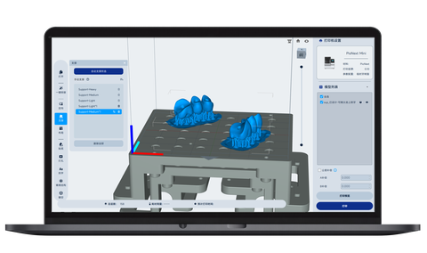 PioNext Box CAM software preparing dental models for resin 3D printing