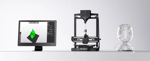 PioCreat pellet 3D printing system with slicing software, G5Ultra and plastic pellets