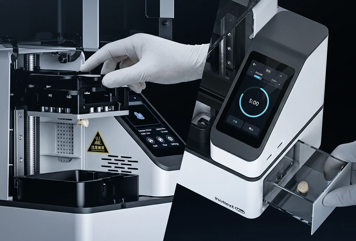 PioNext Mini combines dental 3D printing and curing in one device