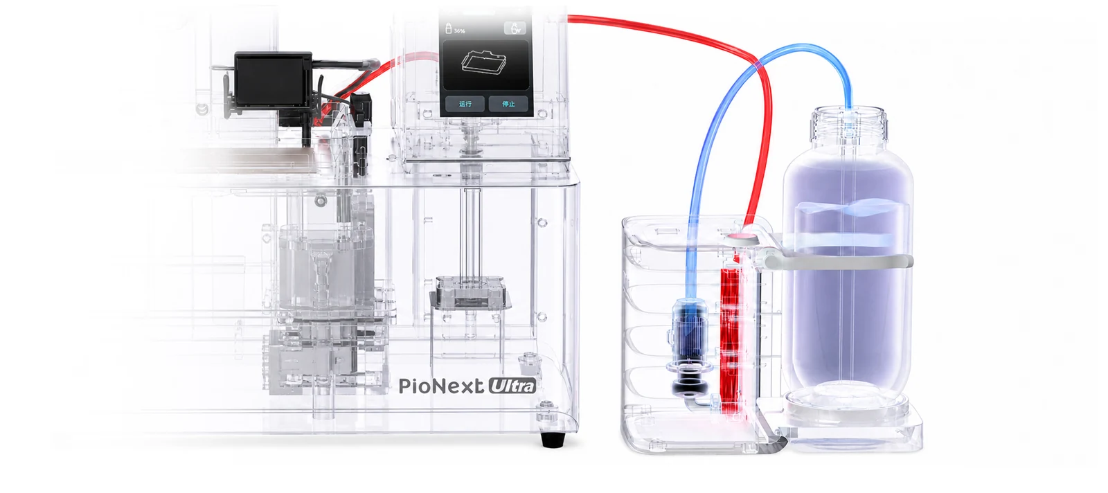 PioNext Ultra automatic resin feeding and recovery system diagram